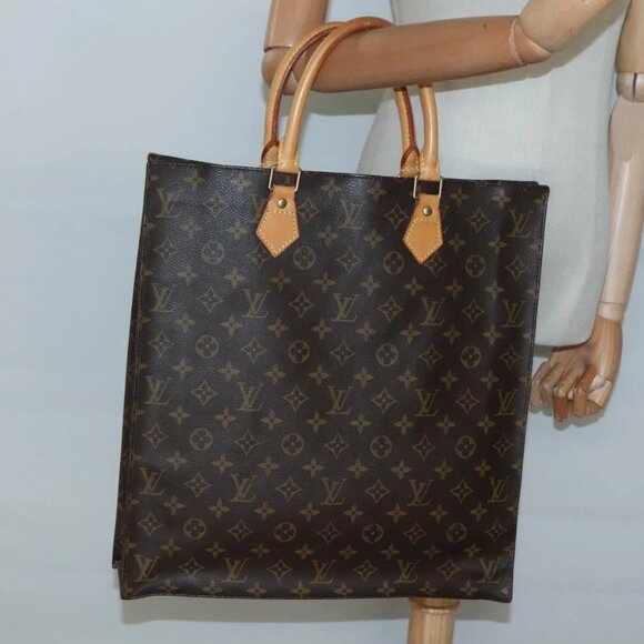 LOUIS VUITTON Monogram Sac Plat Hand Bag M51140 LV Auth 133704 - Picture 1 of 16